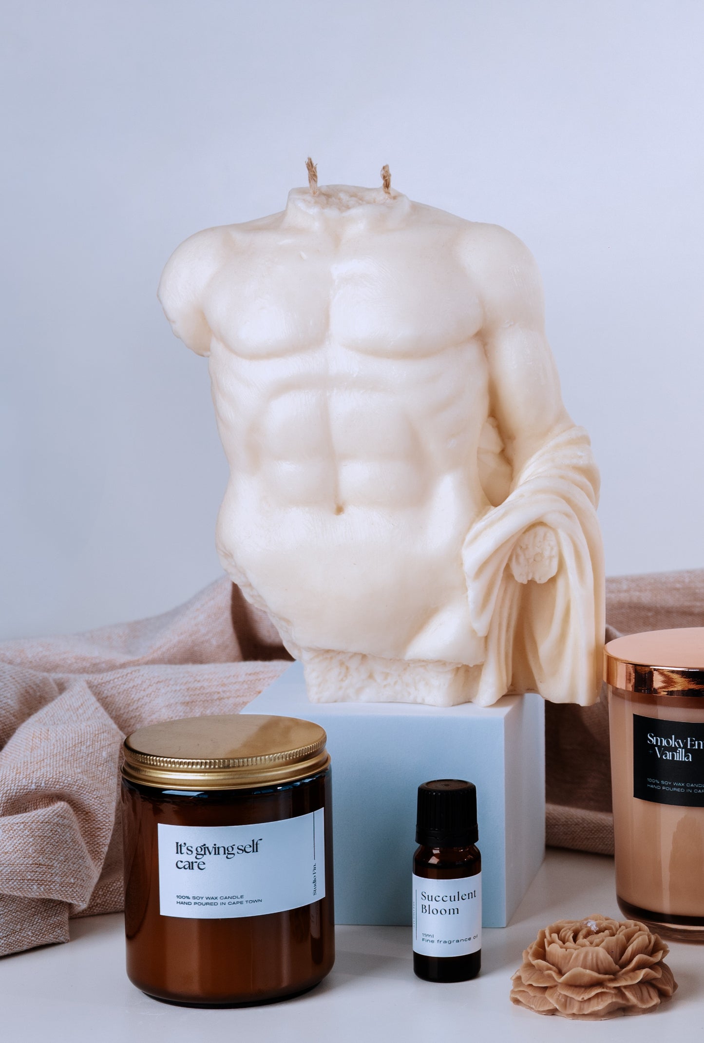 Greek statue candle