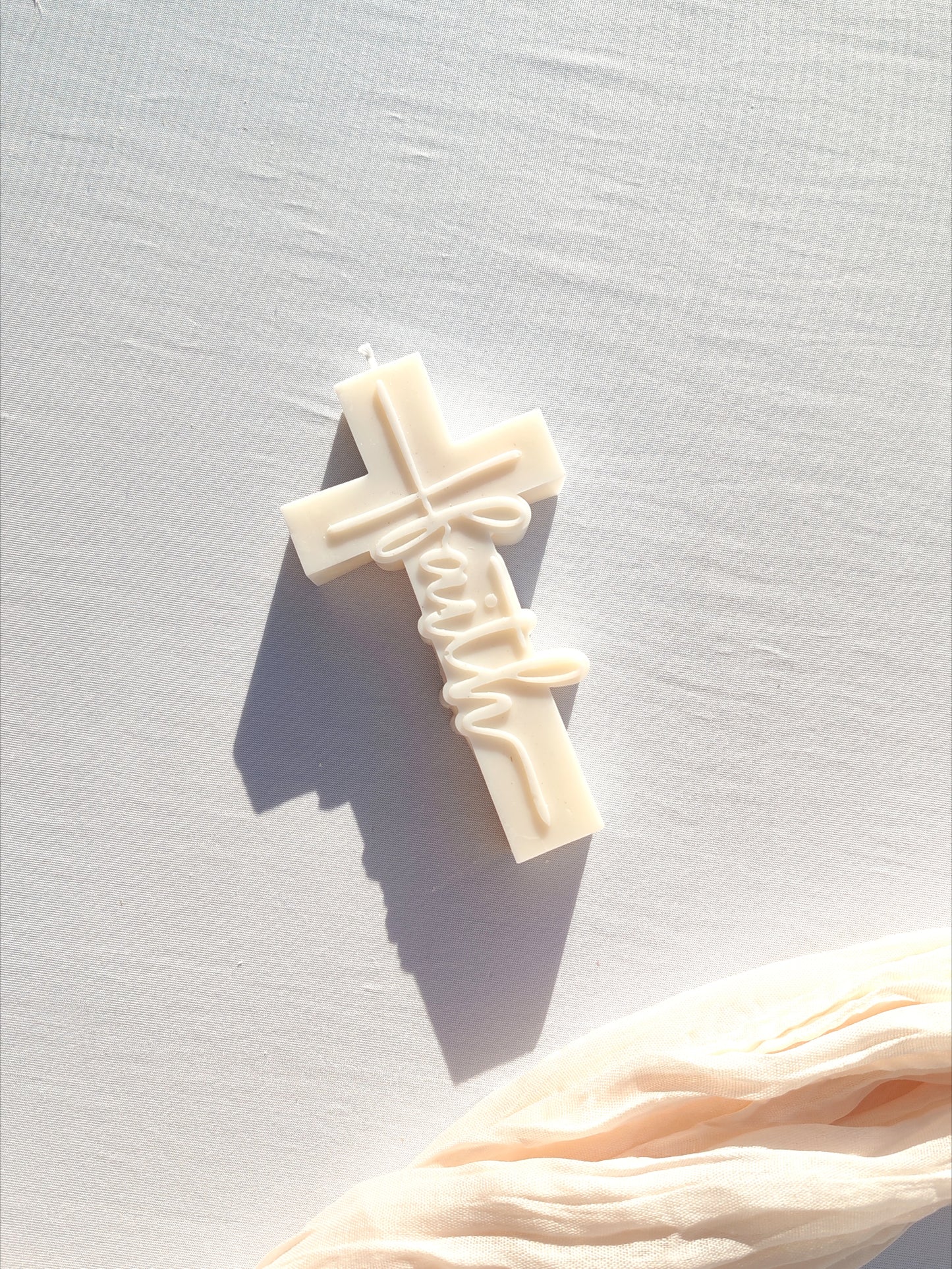 Faith cross soy wax candle
