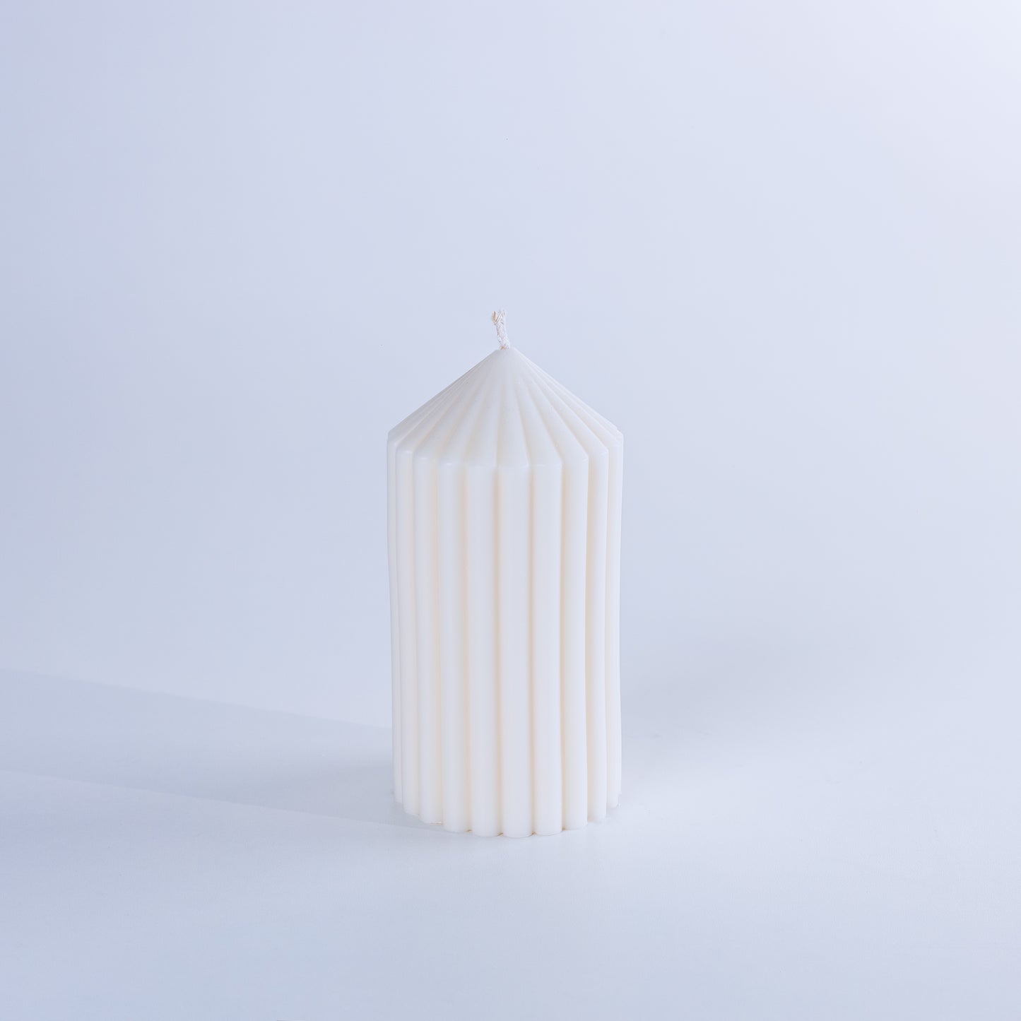 Fluted pillar candle