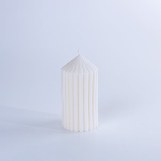 Fluted pillar candle